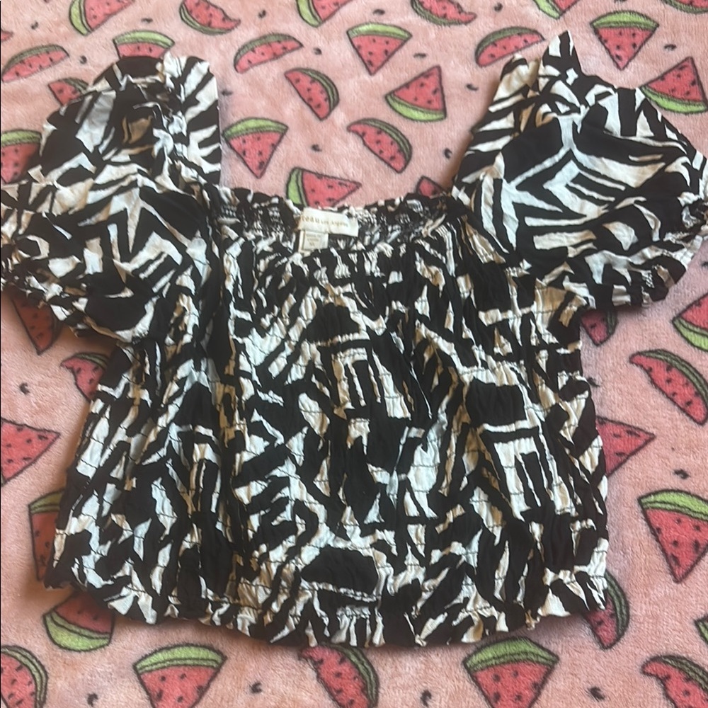Black and White Women's Top